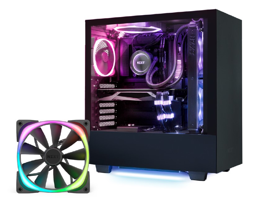 NZXT H510 Elite + AER RGB2（リアとトップ）の+inforsante.fr